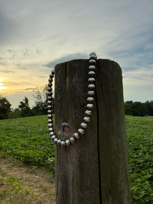 8mm Sterling Pearl Necklace