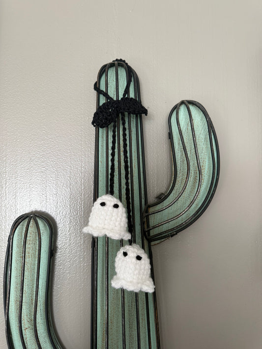 Crocheted Rearview Mirror Ghosties 🧶