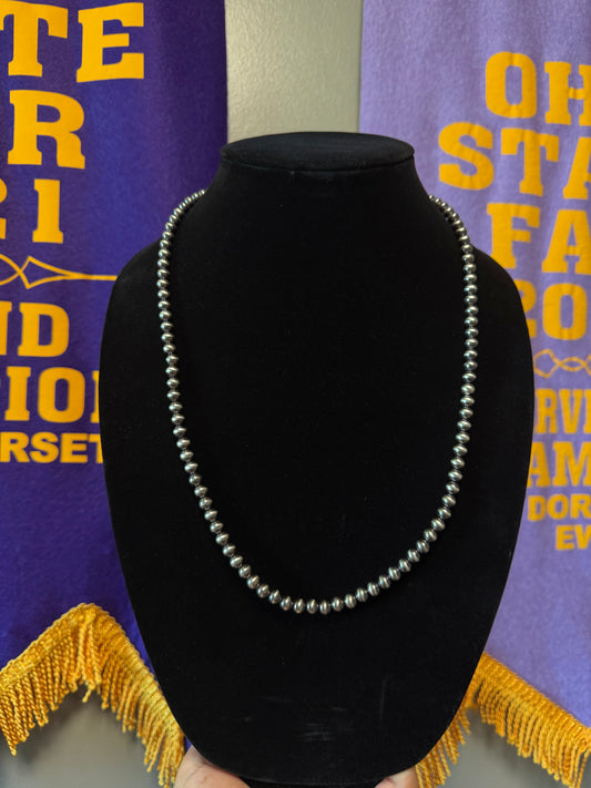 6mm Sterling Pearl Necklace